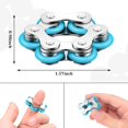 thumbnail image 2 of Graflsoa Stress Relief Bike Chain Fidget Toy - Durable Stainless Steel & Rubber, Portable Anxiety Reducer for Autistic and Hyperactive Individuals - Comes in Black and Sky Blue, 2 Pieces Included, 2 of 6
