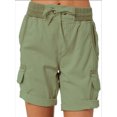 thumbnail image 1 of Innerwin Shorts Summer Casual Ladies Cargo Work Short Stretch Linen Army Green S, 1 of 7