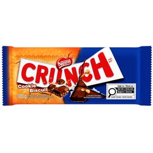 CRUNCH Barre de chocolat au lait avec des morceaux de biscuits