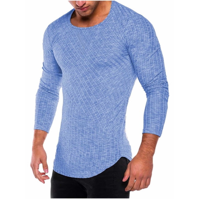 Pompotops T-shirt de Sport Décontracté à Manches Longues pour Hommes Printemps et Automne en Solde