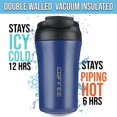 thumbnail image 2 of Tasse à Café Hydra 2 en 1 Isolée sous Vide - 400 ml, Bleue / Tasse de Voyage en Acier Inoxydable avec 2 Modes de Boisson - Chaude et Froide avec Couvercle et Paille Réutilisable, Anti-Déversement, 2 of 5