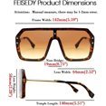 thumbnail image 3 of FEISEDY Classic Siamese One Piece Sunglasses Nice Rimless Stylish Retro Design for Women Men B2574, 3 of 6