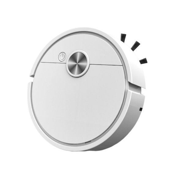 Aspirateur Robot Intelligent Blanc, Puissance d'Aspiration à Ajustement Automatique, Système de Brosse Anti-Enchevêtrement, Compatible avec Plusieurs Types de Planchers pour un Nettoyage Sans Effort