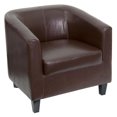 thumbnail image 1 of Brown Leather Lounge Chair, 1 of 9