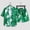 05 Green, variant on Weiqiqre Floral Hawaiian Shirt Set for Men Summer Button Up Shirt Short Sleeve Tropical Casual Aloha Shirt and Shorts Set