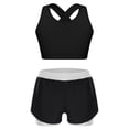 thumbnail image 1 of MSemis Kids Girls 2pcs Sports Set Keyhole Cross Back Tank Tops and Shorts Set For Yoga Gymnastics Dance White 10, 1 of 4
