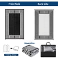 thumbnail image 4 of Garvee Tapis d'Extérieur 9 Pieds X 18 Pieds Imperméable en Paille Plastique, Tapis d'Extérieur Moderne à Bordure, Tapis Réversible Résistant aux UV pour Patio, VR, Terrasse, Plage, Véranda, Noir et Blanc, 4 of 6