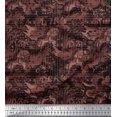thumbnail image 1 of Soimoi Cotton Poplin Fabric Texture & Greek Key Geometric Decor Fabric Printed Yard 42 Inch Wide, 1 of 3