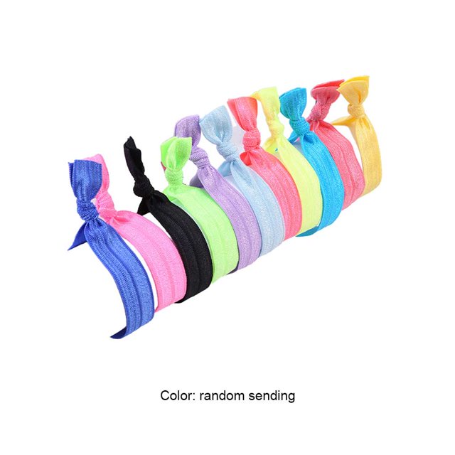 Hair Ring Seamless High Elasticity Knotted Adjustable Ponytail Holder Colorful Hairs Rope Scrunchies Accessories Multi Color Random