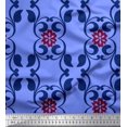 thumbnail image 1 of Soimoi Velvet Fabric Floral & Filigree Damask Print Fabric by Yard 58 Inch Wide, 1 of 3