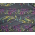 thumbnail image 4 of oneOone Polyester Lycra Feuilles & Imprimé Artistique Floral Tissu par Yard 56 Pouces de Large, 4 of 4