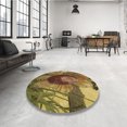 thumbnail image 4 of Ahgly Tapis Rectangulaire Lavable en Machine Intérieur Caramel Brun, 2 Pieds x 5 Pieds, 4 of 7
