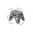 thumbnail image 3 of EGNMCR Heavy Duty Black Folding Plastic Step Stool With Geometric Structure Portable Non Slide Stool For Home Camping Outdoor Use Plas tic folding sto ol, 3 of 6