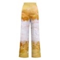 thumbnail image 3 of Yuyuzo Women's High Waisted Wide Leg Color Block Lounge Pants with Pockets, 3 of 4