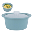 thumbnail image 2 of Silicone Microwave Steamer Pot with Handle & Lid-Grade Steamer Bowl, Heat- Cooker , Dishwasher Safe Blue, 2 of 7