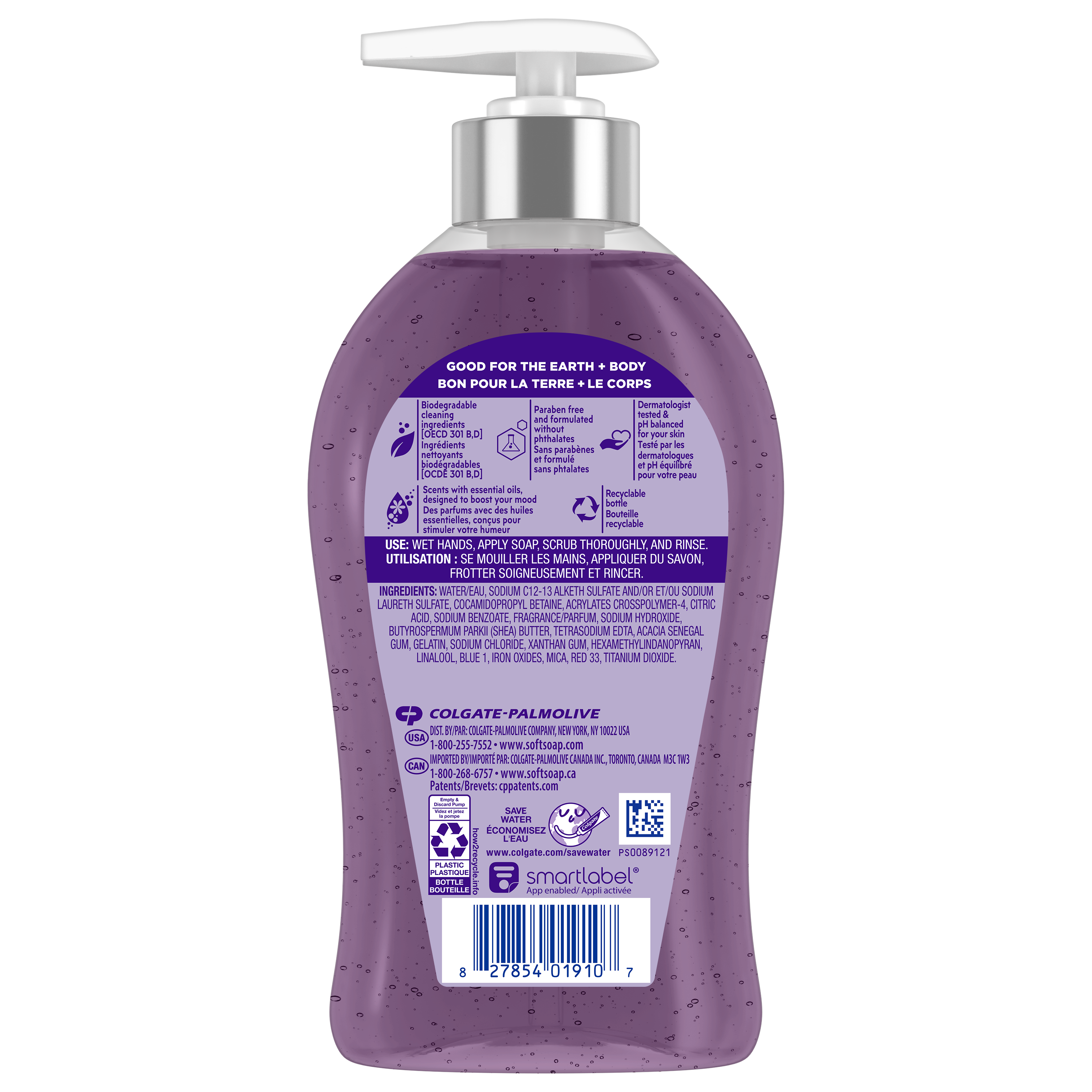 Softsoap Savon Liquide pour les Mains Renewed, sans Parabène, Parfum Prune et Jasmin, 332 mL