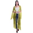 thumbnail image 1 of Moomaya Boléro en Georgette Imprimé à devant Ouvert, Manches Fendues, Couvre-Maillot de Plage pour Femmes, 1 of 5