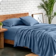 thumbnail image 2 of Bare Home Premium 1800 Collection Ensemble de Draps 4 Pcs, Très Grand, Bleu Couronne, 2 of 10