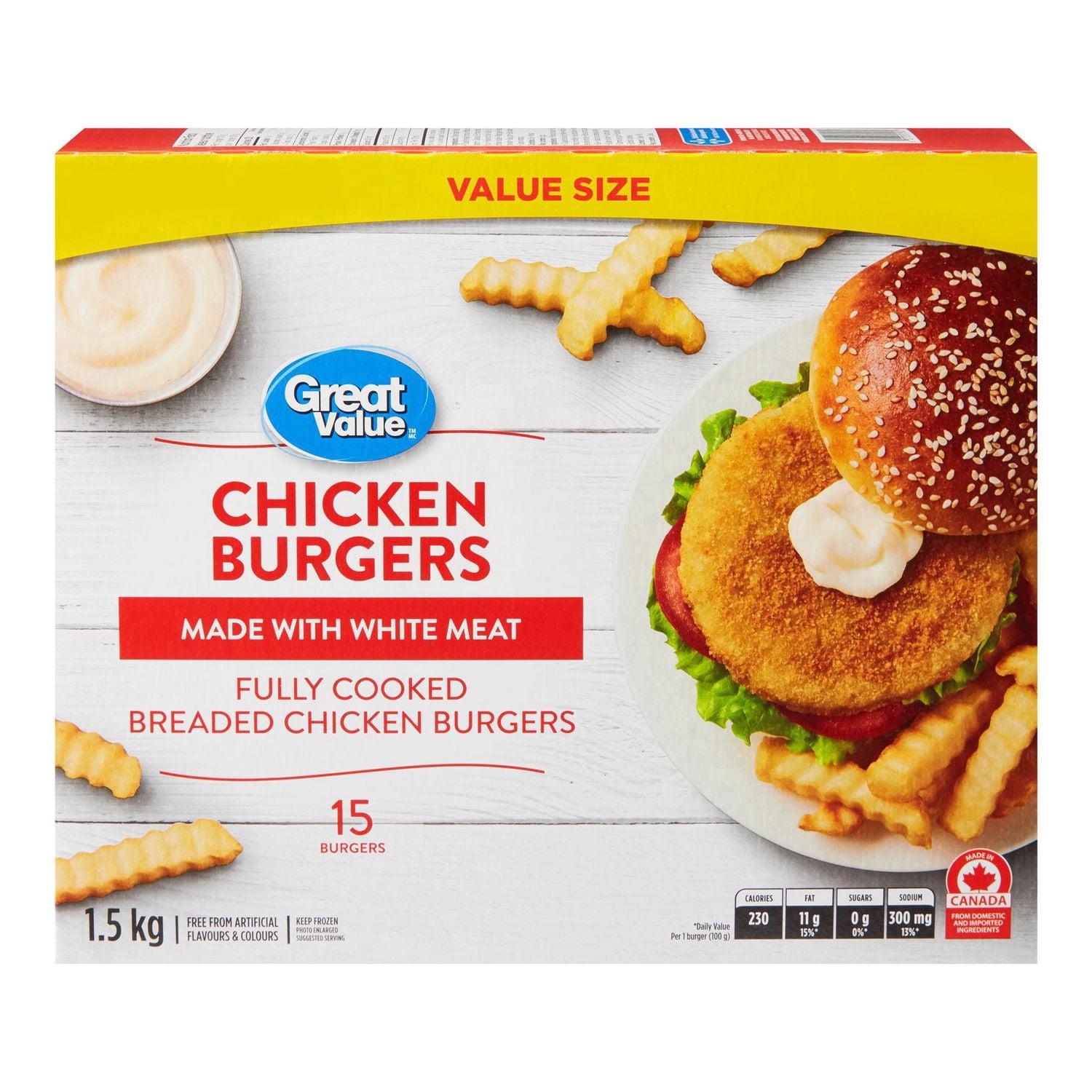 Great Value Chicken Burgers