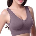 thumbnail image 2 of Ersazi Posture Bra Woman'S Lace Splicing Glossy Comfortable Breathable Bra Underwear No Rims In Clearance Gray L, 2 of 5