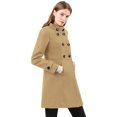 thumbnail image 4 of INSPIRE CHIC Manteau d'Hiver Tendance pour Femmes à Col Montant, à Double Boutonnage, 4 of 7