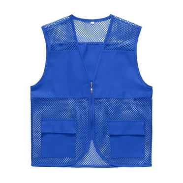Dagugfen Gilets pour Hommes en Maille Respirante Pêche Multi-Poches Photographie Voyage Randonnée Veste Sans Manches pour Femmes