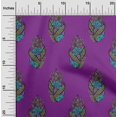 thumbnail image 1 of oneOone Viscose Jersey Fabric Leaves & Floral Block Printed Craft Fabric BTY 60 Inch Wide, 1 of 6