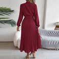 thumbnail image 5 of Birdeem Robes pour Femmes Manches Longues Mode Couleur Unie Col Montant Taille Robes Manches Longues pour Femmes, 5 of 5