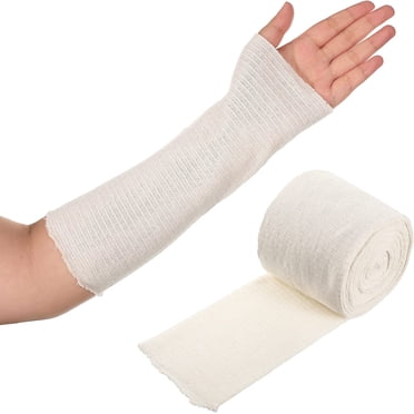 Cotton Stockinette Tubular Elastic Bandage Cast Sleeve Roll Elastic Wrap Tube Bandages Comfortable Cast Stockinette for Arm Leg Knee Prewrap Under or Over Cast Bandage (3 Inch x 5.47 Yard)