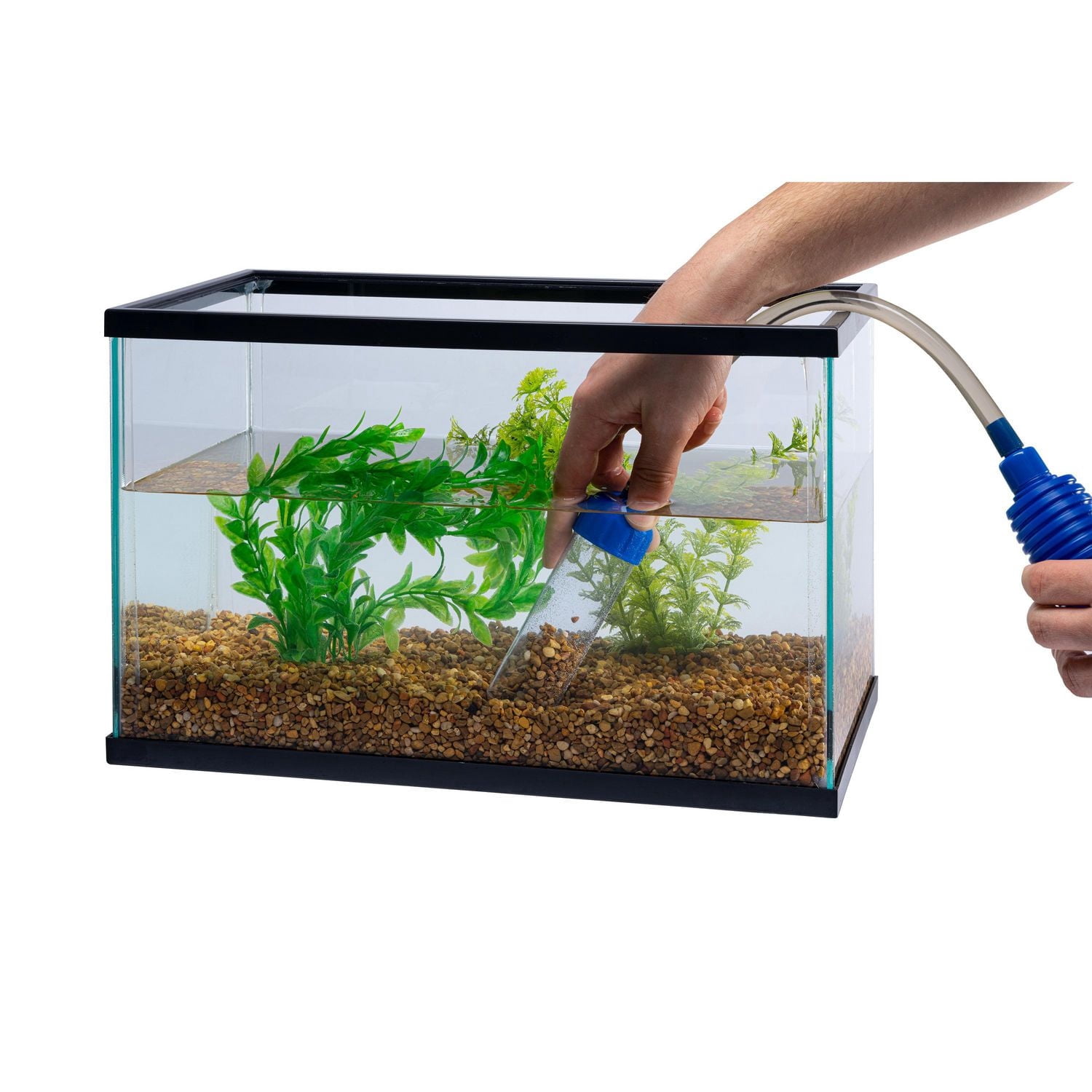 Tetra Nettoyeur d'eau siphon de gravier avec pompe à main, Aquariums d'eau douce faciles à nettoyer