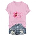 thumbnail image 4 of Blouses pour Femmes, Mode Féminine Imprimé Manches Courtes Blouse Drôle Col Rond T-Shirt Tops, 4 of 4