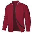 thumbnail image 2 of SHTXOZHI Causal Jackets for Men Zip Up Business Work Jackets Lightweight Long Sleeve Coats, 2 of 4