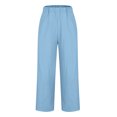 thumbnail image 5 of VEKDONE Womens Linen Long Pants Light Blue XXL, 5 of 5