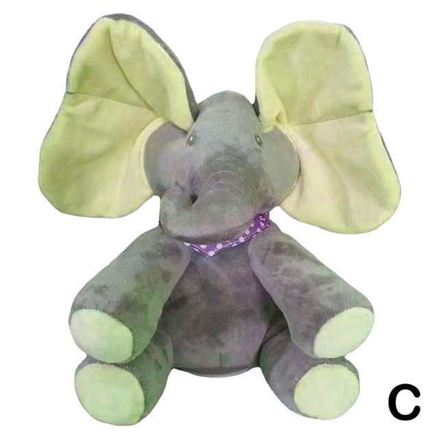 Hide And Seek Elephant Covering Eyes Elephant Hide And Seek Rabbit Soothing Doll Electric Plush Toy