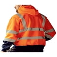 thumbnail image 3 of PENGXIANG Men Lightweight High Visibility Reflective Strip Hoodie Work Jacket, 3 of 5
