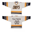 thumbnail image 1 of Chandail de Hockey pour Hommes Personnalisé à Manches Longues avec Slap Shot, Nom et Numéro Cousus, 1 of 4