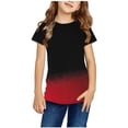 thumbnail image 2 of Plebaso T-Shirt à Manches Courtes pour Bébés Garçons Filles, Couleur Dégradée, Col Rond, Haut, Vêtements d'Été pour Bébé, 2 of 3