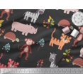 thumbnail image 3 of Soimoi Poly Georgette Fabric Berries & Animals Cartoon Decor Fabric Printed Yard 52 Inch Wide, 3 of 3