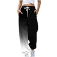 thumbnail image 2 of TIMIFIS Sweatpants Women High Waisted Baggy Sweatpants Fall Casual Gradient Printed Drawstring Jogger Pants with Pocket, 2 of 5