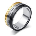 thumbnail image 1 of Bague Calendrier Trois Couleurs pour Femmes et Hommes, Bague à Anneau Tournant avec Heure 9#, 1 of 9