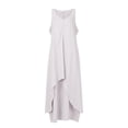 thumbnail image 4 of TIMIFIS Robe Blanche pour Femme en Coton et Lin Décontractée Ample Robe d'Été Longue Sans Manches Fendue Robes Maxi Été Grande Taille Robe de Plage Été, 4 of 5