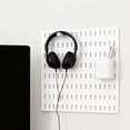 thumbnail image 4 of CaiYueKe Pegboard Wall Organizer, Plastic Storage Shelf with Hooks, Grid Panel for Home Office, Garage Workshop Organization, Mountable Display Rack for Headphones Tools Accessories, 4 of 7