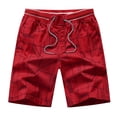 thumbnail image 1 of EGNMCR Mens Swim Trunks , Fashion Men's Pocket Zipper Buttons Print Leisure Time Tooling Short Pants, Fathers Day Gifts, 1 of 3