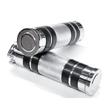 Krator Motorcycle Hand Grips 1 Inch Handlebar Bars Pair Compatible with Harley Davidson Softail Fat Boy FLSTF