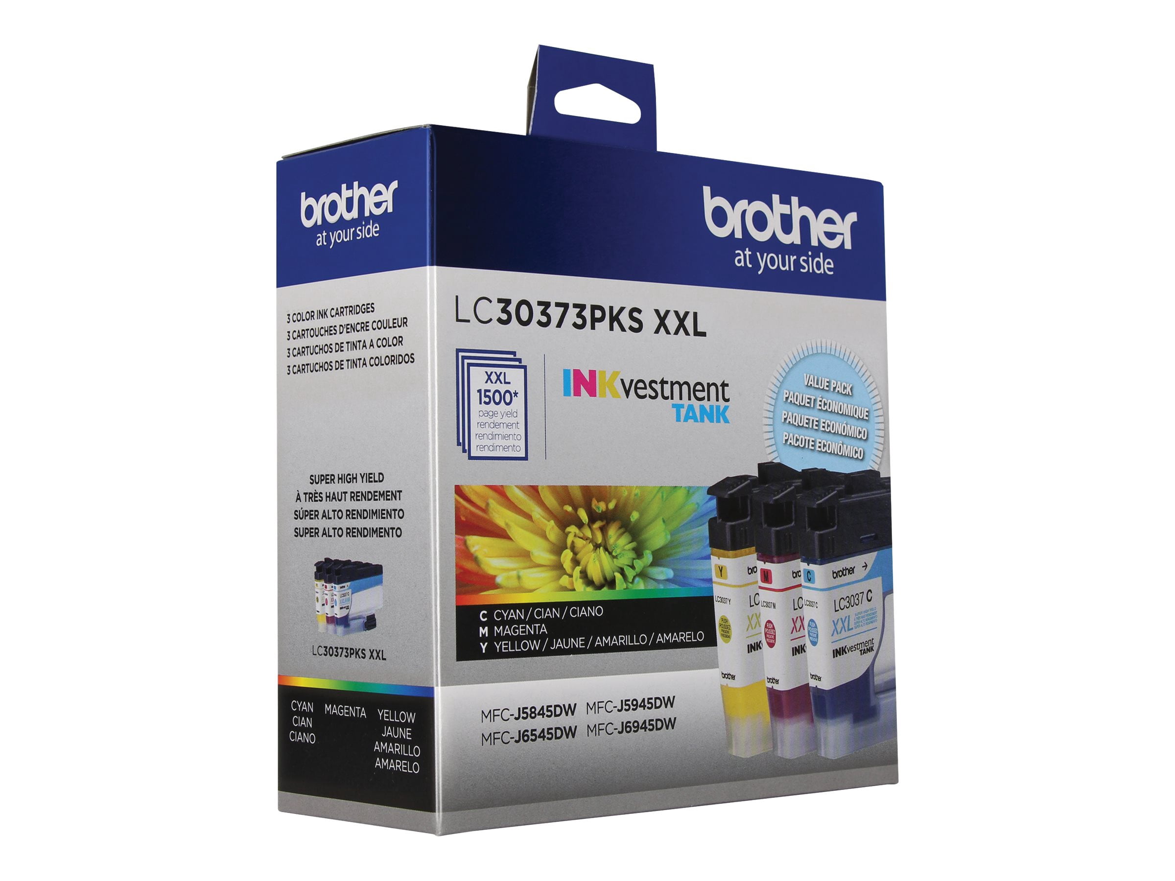 BROTHER LC3037 Super High-Yield Black Ink Cartridges, 3-Pack