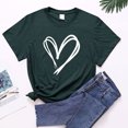 thumbnail image 1 of Jsaierl T-Shirts Imprimés Amour de la Saint-Valentin pour Femmes Été Manches Courtes Col Rond T-Shirts Mignons Polyvalents Défilé T-Shirts Confortables et Doux, 1 of 3