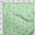 thumbnail image 2 of oneOone Polyester Lycra Fabric Leaves & Flower Floral Printed Fabric 1 Yard 56 Inch Wide, 2 of 4