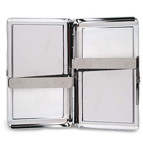 Buckle-Down Business Card Holder - Joker Bat Face My Dark Architect Cover Brushed Silver - Large