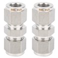 thumbnail image 1 of Raccord de Compression en Acier Inoxydable, Adaptateur de Tube de Compression, 1000Psi Double Ferrule Réducteur Droit 2 Pcs pour Fabrication de Navires Automobile 1/2, 1 of 8