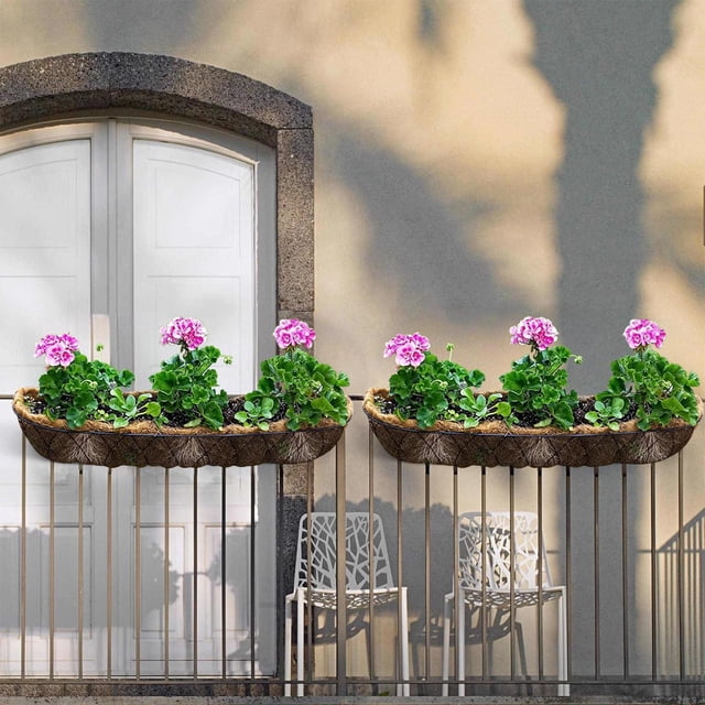 Jubipavy Cushion Groove Is Used For Window Box Flower Pots Is Used For Railing Suspension Fence Plant Flower Baskets And Fiber For